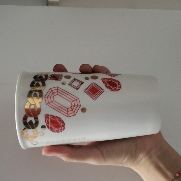 Starbucks 2014 gold and jewels ceramic tumbler 14 oz - Picture 5 of 9